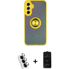 Cepte Toptan Galaxy A24 4g Yörünge Çizgi - Siyah 6d Antistatik Mat Seramik Hayalet Nano Ekran Koruyucu + Gümüş Valdez Metal Kamera Lens