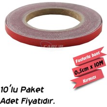 PINUKS Fosfor Bant 0,5CMX10M Kırmızı Adet