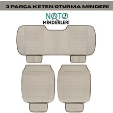 Nato Concept Volkswagen Tiguan Araçlara Uyumlu 3 Parça Oto Koltuk Minderi - Keten Bej