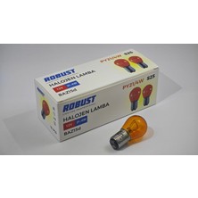 PINUKS 12V 21/4W 1016 Yakın Tırnak Ampul Dipli Çift Flama Turuncu ( Amber ) BAZ15D Adet