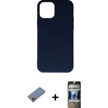 Cepte Toptan iPhone 11 Pro Max Ahenk Serisi - Siyah 34D Hayalet Izgaralı Cam + Gökkuşağı Shine Kamera Lens Koruma Cam