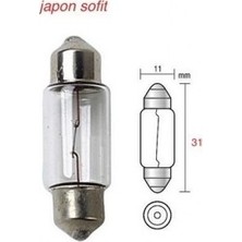 PINUKS 12V 10W Sofit Ampul Japon Sofit Adet