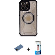 BUTİMAR'S iPhone 12 Pro Max Kutup Modern - Siyah 5d Eko Cam Ekran Koruyucu + Gold Shine Kamera Lens Koruma Cam