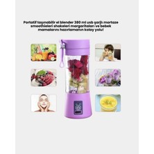 Uslucan Alışveriş Mini Taşınabilir Blender 380ML USB Şarjlı Detoks Smoothie Hazırlayıcı