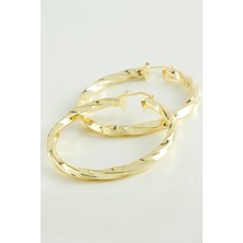 Ronanna Burgulu Halka Küpe 6 cm