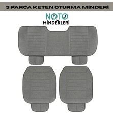 Nato Concept Ford Escort Araçlara Uyumlu 3 Parça Oto Koltuk Minderi - Keten Gri