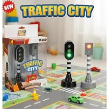 LRS Store Oyuncak Araba Trafik Lambası Seti 2 Li Eğitici Trafik Işıkları Sesli Işıklı Lamba Eds Set