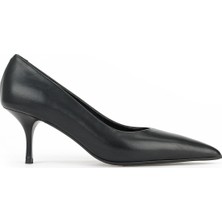 Ziya, Kadın Hakiki Deri Topuklu Ayakkabı 1611059Z1312 Siyah