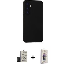 BUTİMAR'S Galaxy S24 Ahenk Serisi - Siyah Bilvis 3D Cam Ekran Koruyucu + Derin Mor Bilvis Titan Kamera Lens