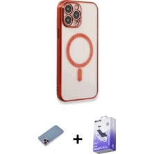 BUTİMAR'S iPhone 13 Pro Max Doruk Minimal - Siyah Bilvis 5in1 5d Magic Hayalet Cam Ekran Koruyucu + Pembe Shine Kamera Lens Koruma Cam