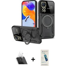 Cepte Toptan Redmi Note 12 Pro 4g Kıvılcım Modern Serisi - Şeffaf Pasifik Cam Ekran Koruyucu + Şeffaf Kamera Lens Koruma Cam
