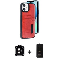 Cepte Toptan iPhone 11 Yörünge Işık Serisi - Siyah 6d Antistatik Mat Seramik Hayalet Nano Ekran Koruyucu + Turuncu Pvd Metal Kamera Lens