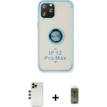 BUTİMAR'S iPhone 12 Pro Max Yörünge Çizgi - Siyah Joko Magic 5d Hayalet Cam + Gold Shine Kamera Lens