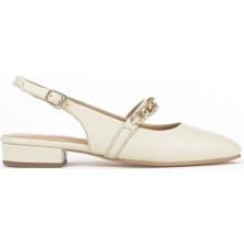 Ziya, Kadın Hakiki Deri Topuklu Ayakkabı 1611030Z2657 Bej