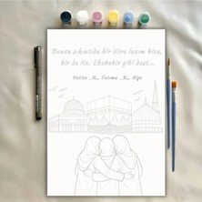 Boyaa 3 Kişilik Dostluk Arkadaşlık Kabe Mescidi Aksa Mescidi Nebi 3 Mescitli Islami Boyama Seti Hobi Kiti
