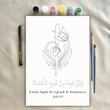 Boyaa Elif ve Lale Kehf 27 Islami Dini Boyama Seti Hobi Kiti Müslümanlar Için Hediye Fikri Umre Hediyesi