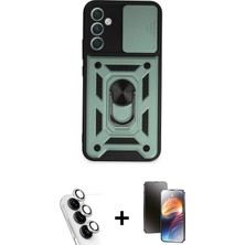 Cepte Toptan Galaxy A34 5g Ahenk Klasik - Siyah 3D Antistatik Mat Seramik Nano Ekran Koruyucu + Gümüş Valdez Metal Kamera Lens