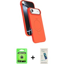 Cepte Toptan iPhone 17 Air Iz Işık Koleksiyonu - Şeffaf Pasifik Cam Ekran Koruyucu + Gümüş Raze Metal Kamera Lens