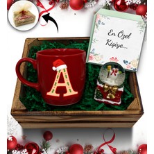 As Gift Mini Kasa Içerisinde Kar Küresi & Kişiye Özel Kırmızı Kupa Hediye Seti