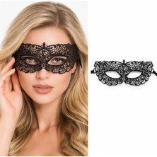 Pazarcan Siyah Dantel Venedik Maskesi Kadın – Zarif Parti Balo Maskesi 5 No