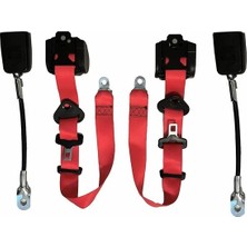 PINUKS Emniyet Kemeri Otomatik  3 Nokta Ön Çelik Halatlı Aparat  Kırmızı  Tk Takım  PİNUKS-EMN34-150109