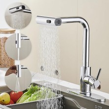 Fsm Flora Spiralli Çok Fonksiyonlu Krom Mutfak Bataryası Spiralli Eviye Bataryası