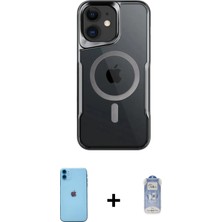 BUTİMAR'S iPhone 11 Yadigar Klasik Özel Seri - Siyah Joko Magic 5d Cam + Mavi Neon Fosforlu Kamera Lens