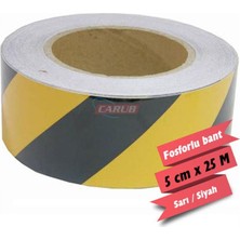 PINUKS Fosfor Bant Çapraz 5CMX25M Sarı-Siyah Adet  PİNUKS-BR2406009