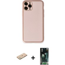 Cepte Toptan iPhone 11 Pro Max Yadigar Klasik - Şeffaf 360 Full Body Arka Koruyucu + Yeşil Renkli Kamera Lens Koruma Cam