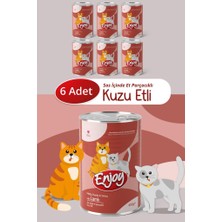 Enjoy Kuzu Etli Kedi Konservesi Sos Içinde Et Parçacıklı 400 gr X6
