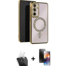 BUTİMAR'S Galaxy A55 5g Zirve Doku Prime - Siyah 3D Antistatik Mat Seramik Nano Ekran Koruyucu + Şeffaf Kamera Lens Koruma Cam