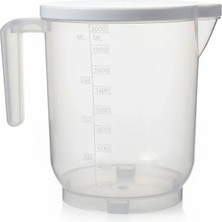 Uslucan Alışveriş Pratik Mutfak Ölçü Kabı - 2 Litre Dereceli Şeffaf Hazne Bpa Free