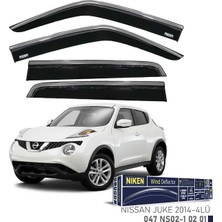 Niken Nissan Juke Cam Rüzgarlığı Kromlu 4'lü 2014+ Sonrası