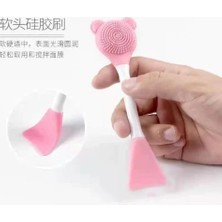 Silikon Yüz Temizleme Fırçası ve Maske Uygulama Spatulası