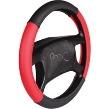 PINUKS Direksiyon Kılıfı Poşetli Geçme 38CM Poşetli Geçme Kırmızı-Siyah Adet  PİNUKS-FXF-101