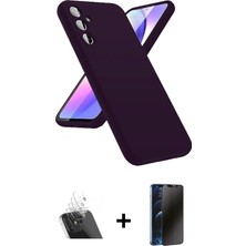 BUTİMAR'S Galaxy A24 4g Kozmos Yansıma Özel Seri - Siyah 3D Antistatik Hayalet Cam Ekran Koruyucu + Şeffaf Kamera Lens Koruma Cam