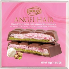 Bolçi  Angel Hair Pişmaniyeli ve Antep Fıstıklı Kremalı Sütlü Çikolata 80G