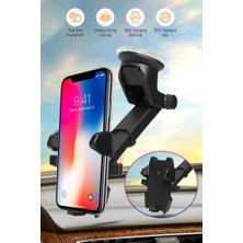 PINUKS Telefon Tutucu Vantuzlu Uzayan Kollu Bas Bırak Siyah Tek Ayak Adet  PİNUKS-TC30-401002