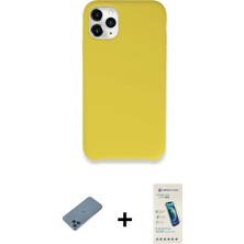 BUTİMAR'S iPhone 11 Pro Zirve Modern Özel Seri - Şeffaf Pasifik Cam Ekran Koruyucu + Mavi Shine Kamera Lens Koruma Cam