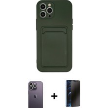 BUTİMAR'S iPhone 12 Pro Max Vadi Çizgi Prime - Siyah 3D Antistatik Hayalet Cam Ekran Koruyucu + Beyaz Neon Fosforlu Kamera Lens