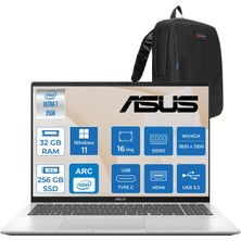 Asus Vivobook (X1607CA) Intel® Core™ Ultra 7 255H Aı 32GB Ddr5 256GB SSD Intel® Arc™ Graphics 16.0-Inch, Wuxga (1920 x 1200) IPS 300NITS WIN11HOME Taşınabilir Bilgisayar WMB077H11+ZETTAÇANTA