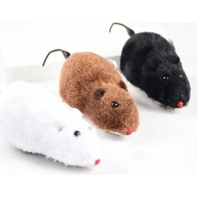Uslucan Alışveriş Kurmalı Kedi Eğitim Oyuncağı Tüylü Fare