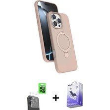 BUTİMAR'S iPhone 16 Pro Max Iz Işık Koleksiyonu - Siyah Bilvis 5in1 5d Magic Hayalet Cam Ekran Koruyucu + Siyah Raze Metal Kamera Lens