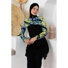 Rozamay Tetra Likralı Uzun Kollu Tesettür Mayo 3114