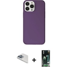 Cepte Toptan iPhone 13 Pro Max Kutup Doku Koleksiyonu - Şeffaf 360 Full Body Arka Koruyucu + Sierra Blue Pers Alüminyum Kamera Lens