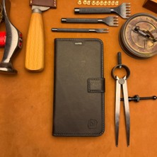 Bi Deri Bideri Patara IPHONE 17 Pro Max Hakiki Deri Cüzdan Kılıf Antrasit