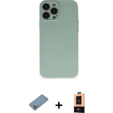 Cepte Toptan iPhone 13 Pro Max Ahenk Serisi - Şeffaf Maxco Cam Ekran Koruyucu + Gökkuşağı Shine Kamera Lens Koruma Cam