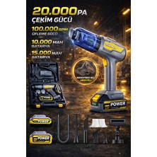 Goes 20000PA Kablosuz Araç Süpürgesi 2in1 Vakum Üfleme 100000RPM Çift Batarya Seti Ahv-23