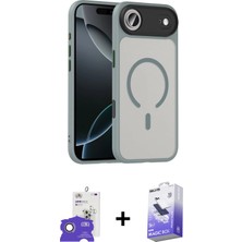 iPhone 17 Air Doruk Form Serisi - Siyah Bilvis 5in1 5d Magic Hayalet Cam Ekran Koruyucu + Gold Bilvis Titan Kamera Lens