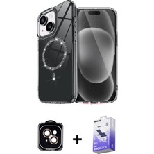 BUTİMAR'S iPhone 14 Kıvılcım Form Prime - Siyah Bilvis 5in1 5d Magic Hayalet Cam Ekran Koruyucu + Turuncu Pvd Metal Kamera Lens